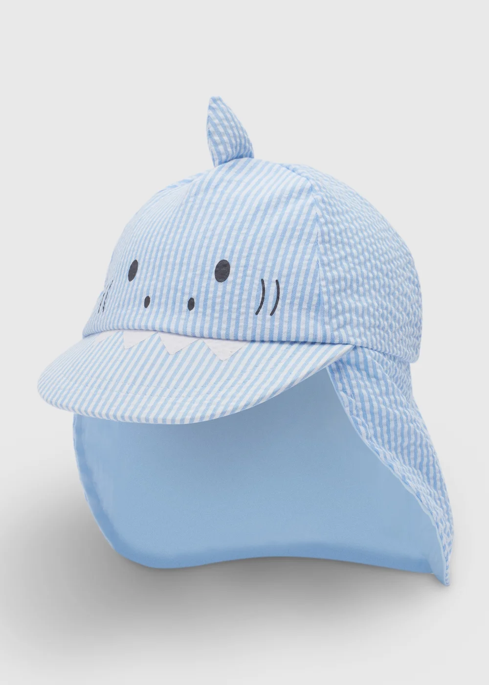 Baby Blue Stripe Shark Keppi - Age 0 - 3 Months Image 1