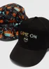 Kids 2 Pack Black Gaming Hat (7-13yrs) - Age 7-10 Years Image 2