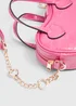 Girls Pink Heart Croc Crossbody Bag (16cmx19cmx5.5cm) - One Size Image 2