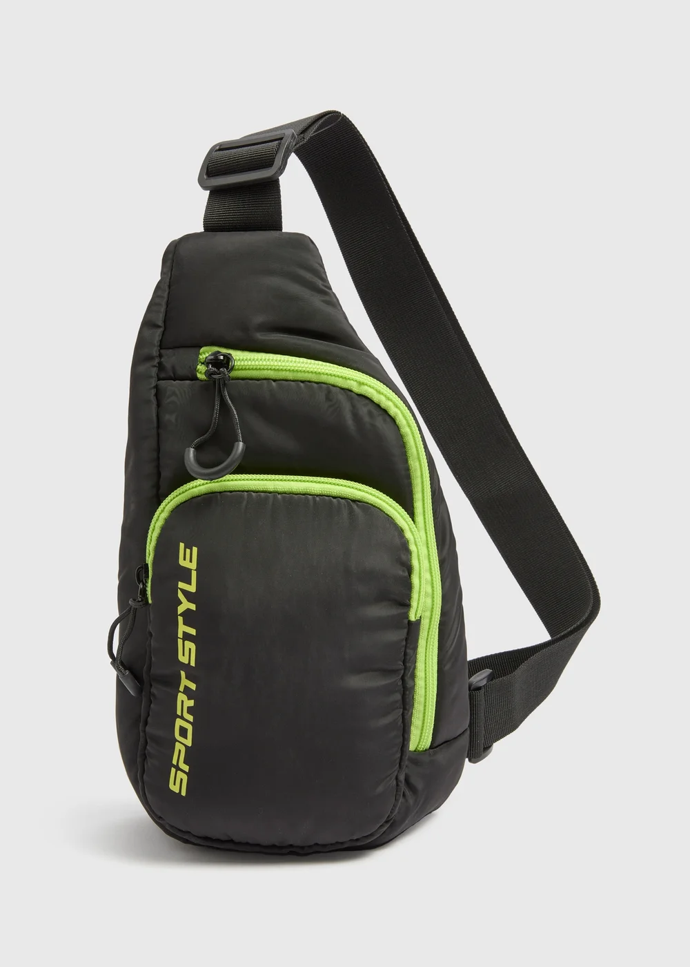 Boys Black Sport Style Chest Bag - One Size Image 1