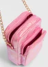 Girls Pink Metallic Crossbody Bag - One Size Image 2