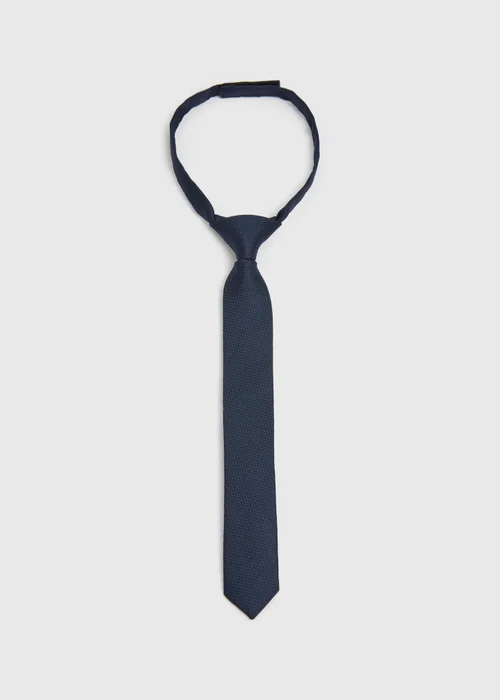 Boys Navy Strap-Fastening Tie (3-6yrs) - Age 3 - 6 Years Image 1