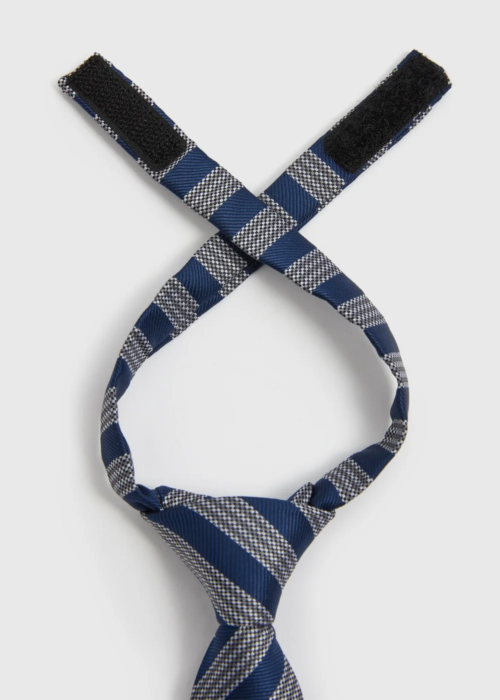 Boys Navy Stripe Strap-Fastening Tie (3-6yrs) - Age 3 - 6 Years Image 2