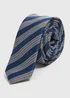 Boys Navy Stripe Tie (7-13yrs) - Age 7 - 13 Years Image 1