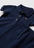 Baby Navy Preppy Boy Waffle Polo Set (Newborn- 23mths) - Newborn Image 2