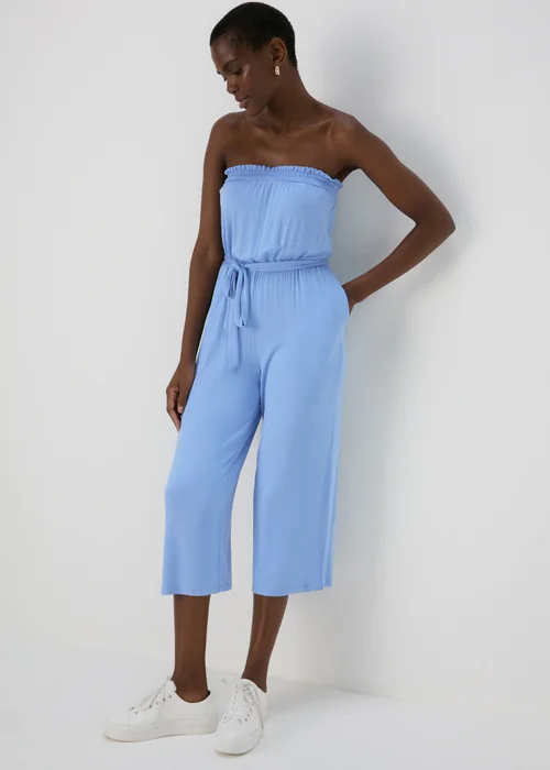 Blue Bandeau Jersey Jumpsuit - 8 Image 1
