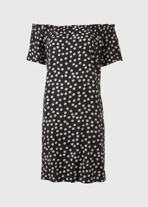 Black Mono Bardot Viscose Mini Dress - 8 Image 5