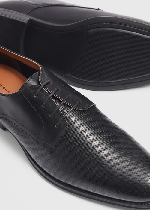 Taylor & Wright Black Leather Derby Shoes - Size 6 Image 2