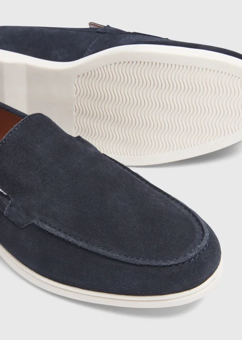 Navy Suede Loafers - Size 6 Image 2