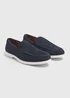 Navy Suede Loafers - Size 6 Image 1