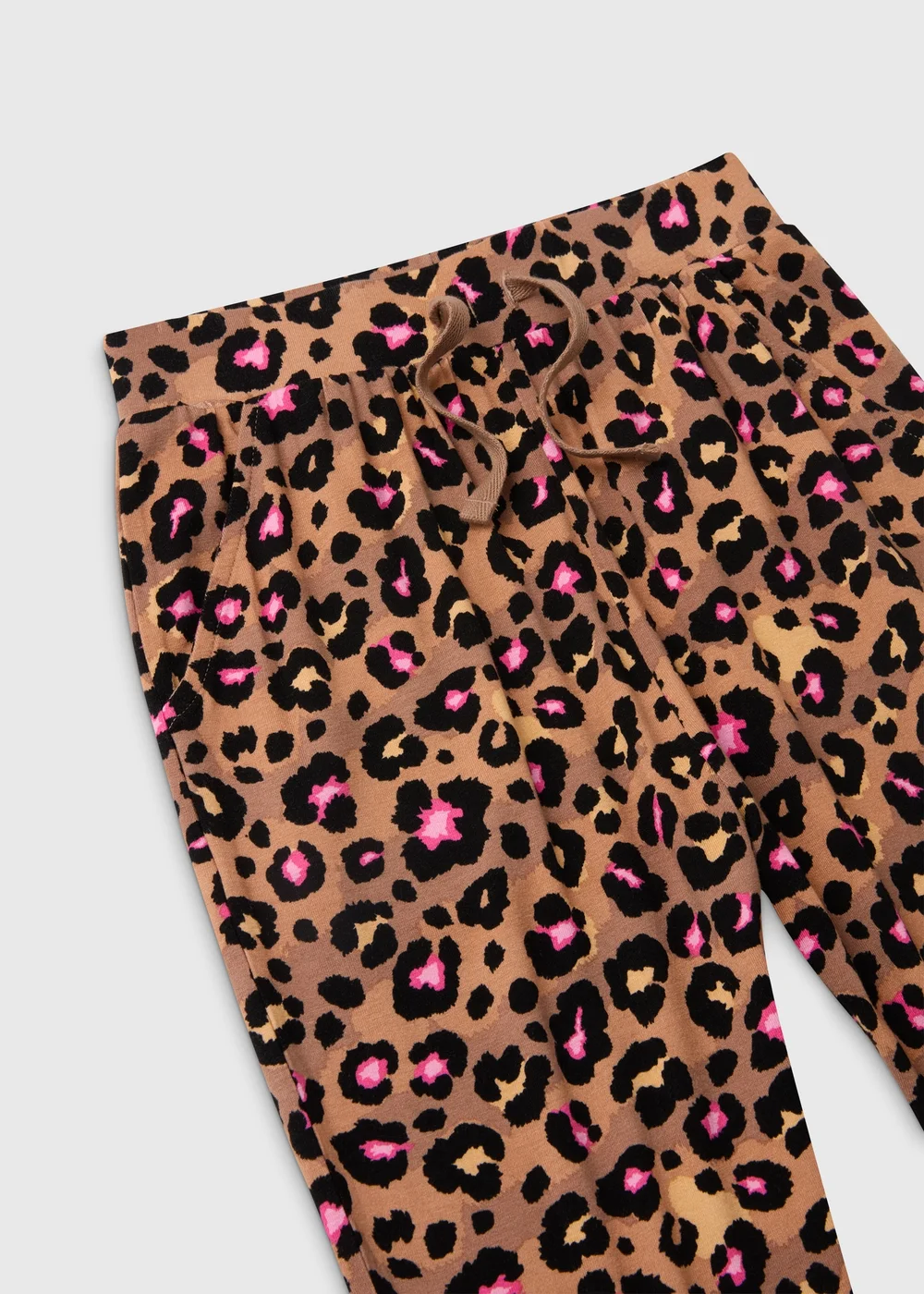 Girls Brown Aztec Leopard Print Trousers (7-13yrs) - 8 Yrs Image 2