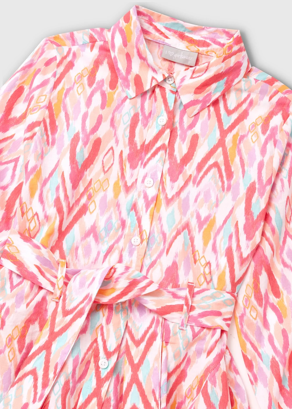 Girls Multicolour Aztec Godet Dress (7-13yrs) - 7 Yrs Image 2