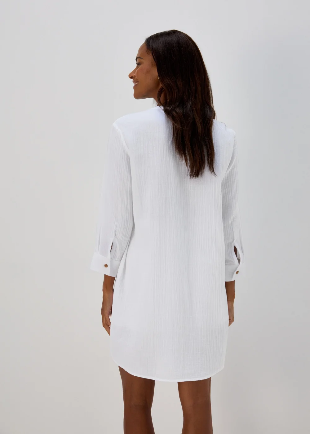 White Double Cloth Shirt - S Image 2