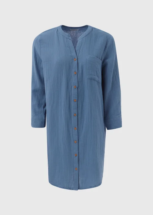 Blue Double Cloth Denim Shirt - Extra small Image 4