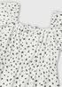 Girls White Mono Floral Crinkle Dress (7-13yrs) - 7 Yrs Image 2