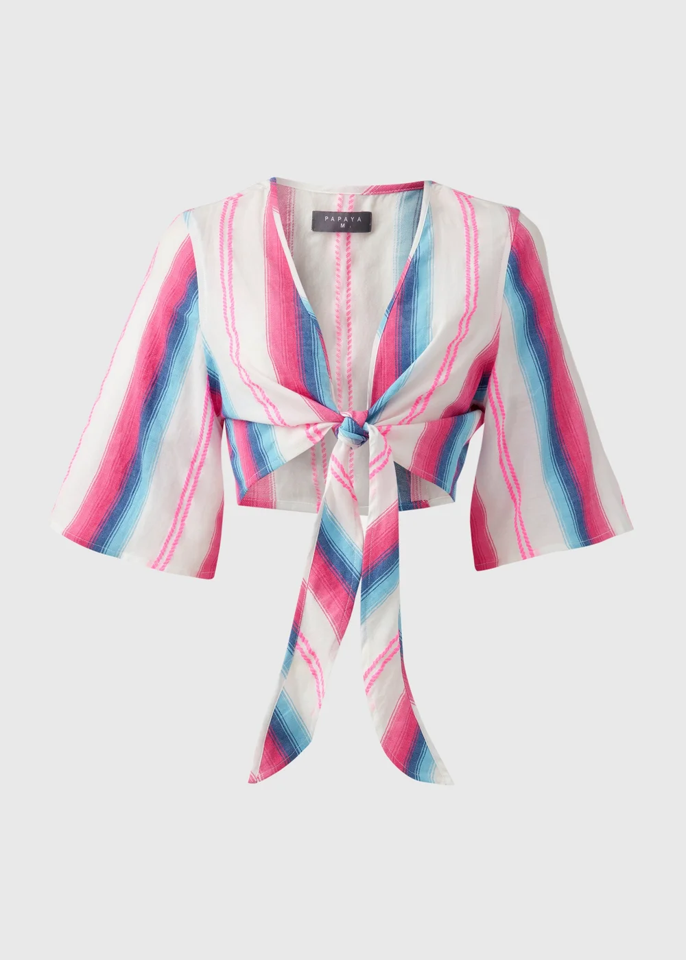 Multicolour Jacquard Tie Top - Extra small Image 4