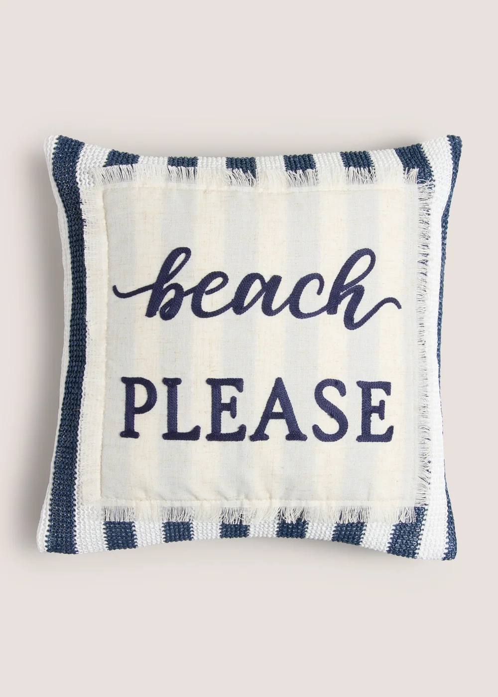 Outdoor Blue Beach Please Cushion (43cm x 43cm) Image 1