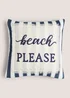 Outdoor Blue Beach Please Cushion (43cm x 43cm) Image 1