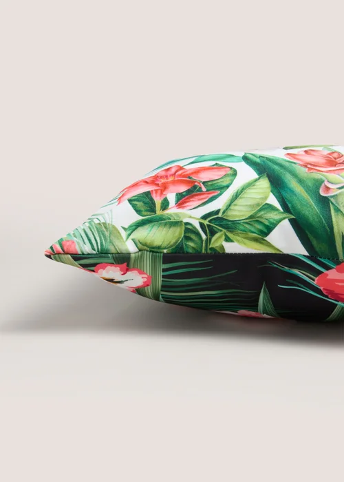 Outdoor Multicoloured Tropical Flower Print Cushion (43cm x 43cm) Image 2