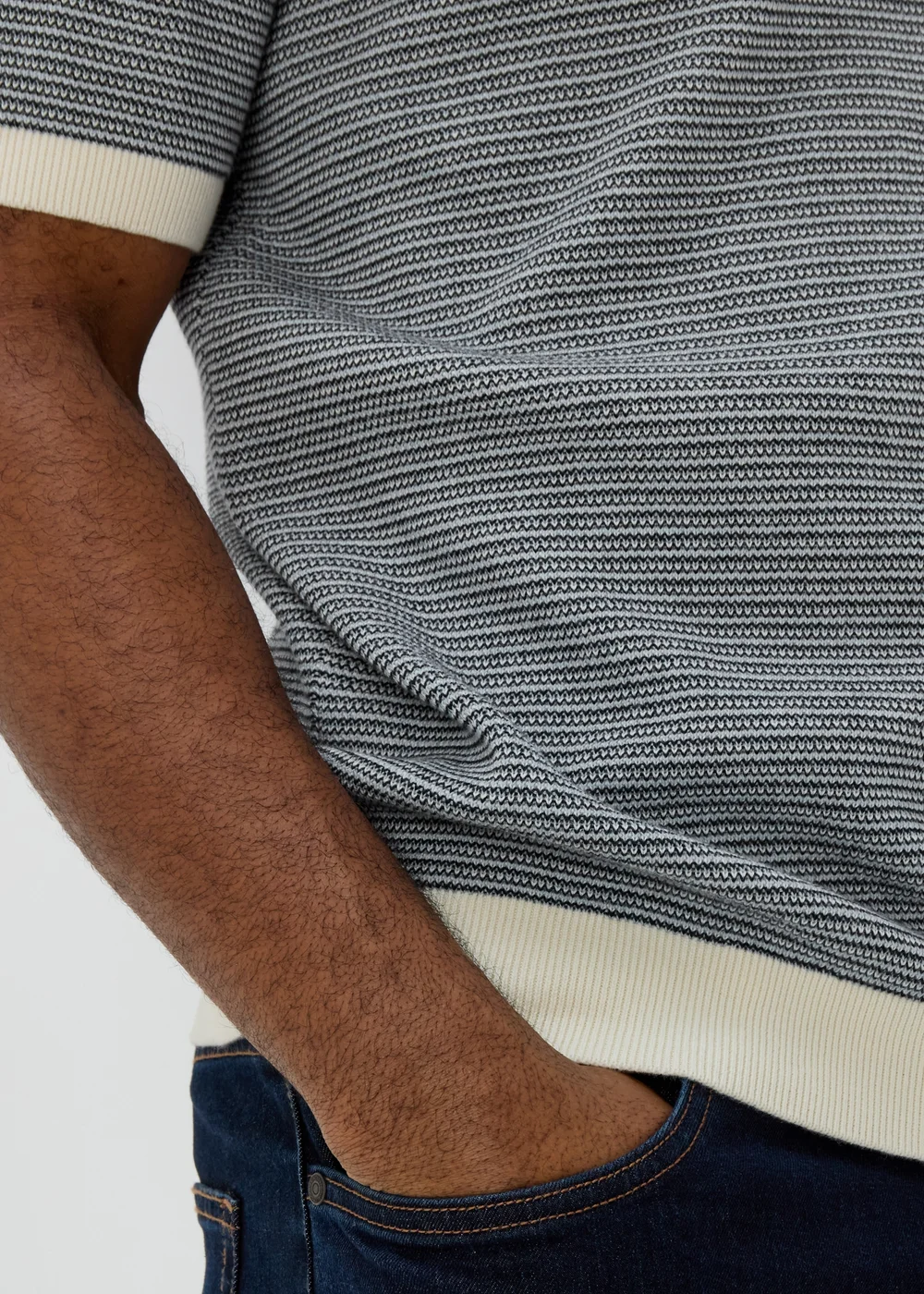 Blue Stripe T Shirt - Small Image 5