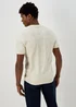 Ecru Notch Texture Knitted Polo Shirt - S Image 2