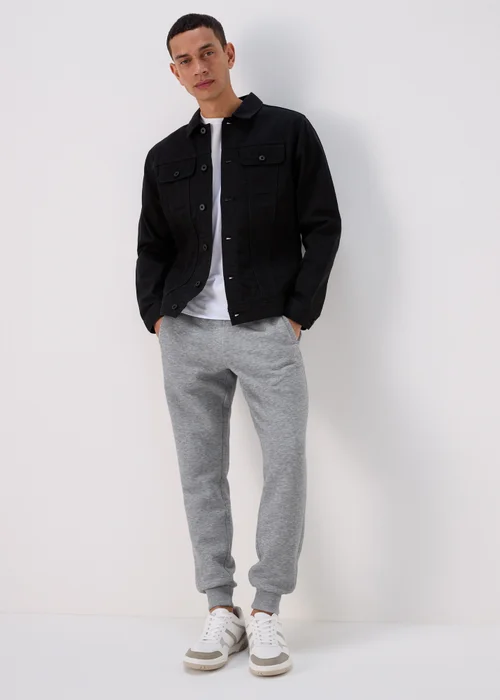 Grey Cuffed Slim Fit Joggers - XS Image 4