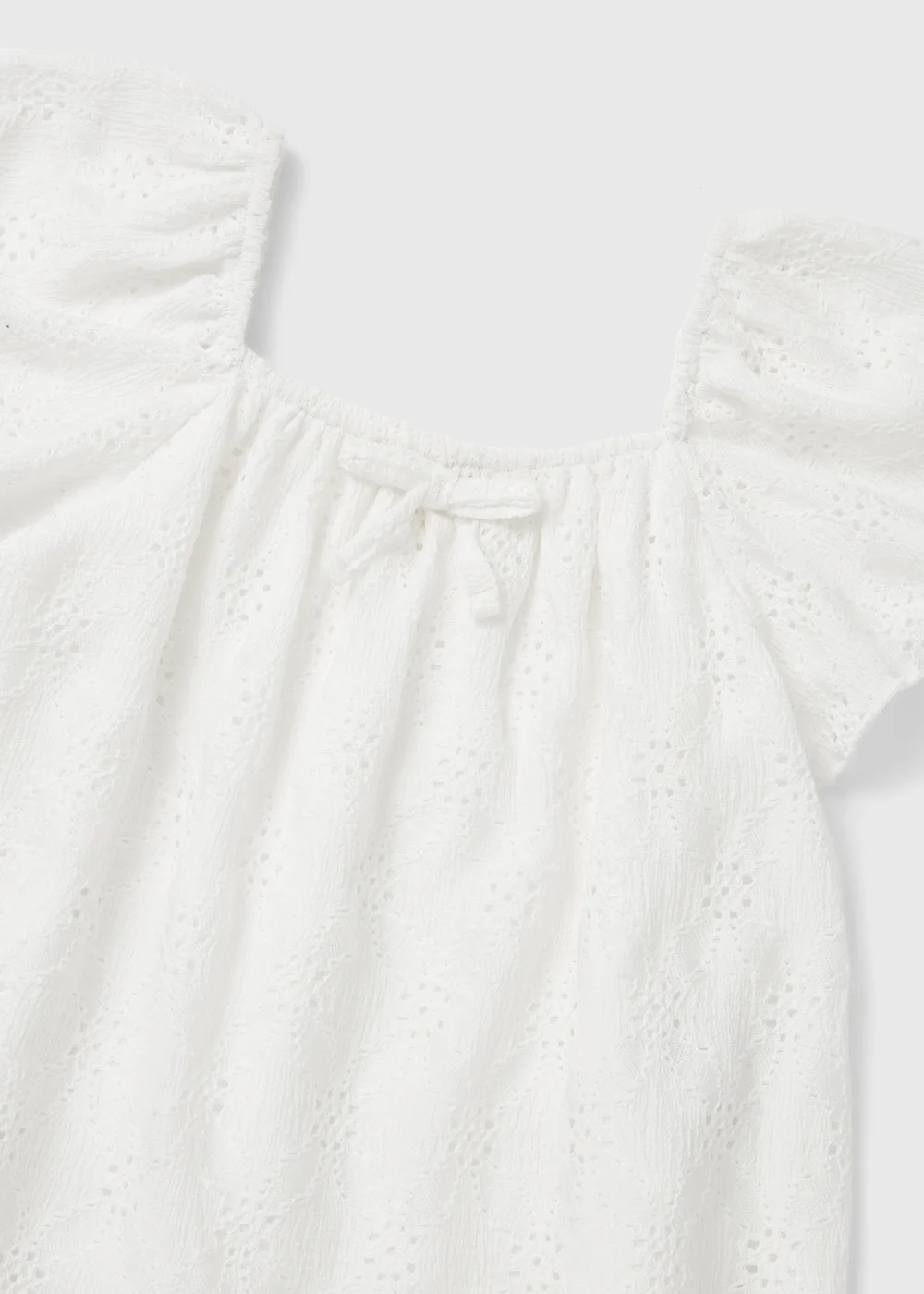 Girls White Broderie Frill Blouse (1-7yrs) - 2-3 Yrs Image 2