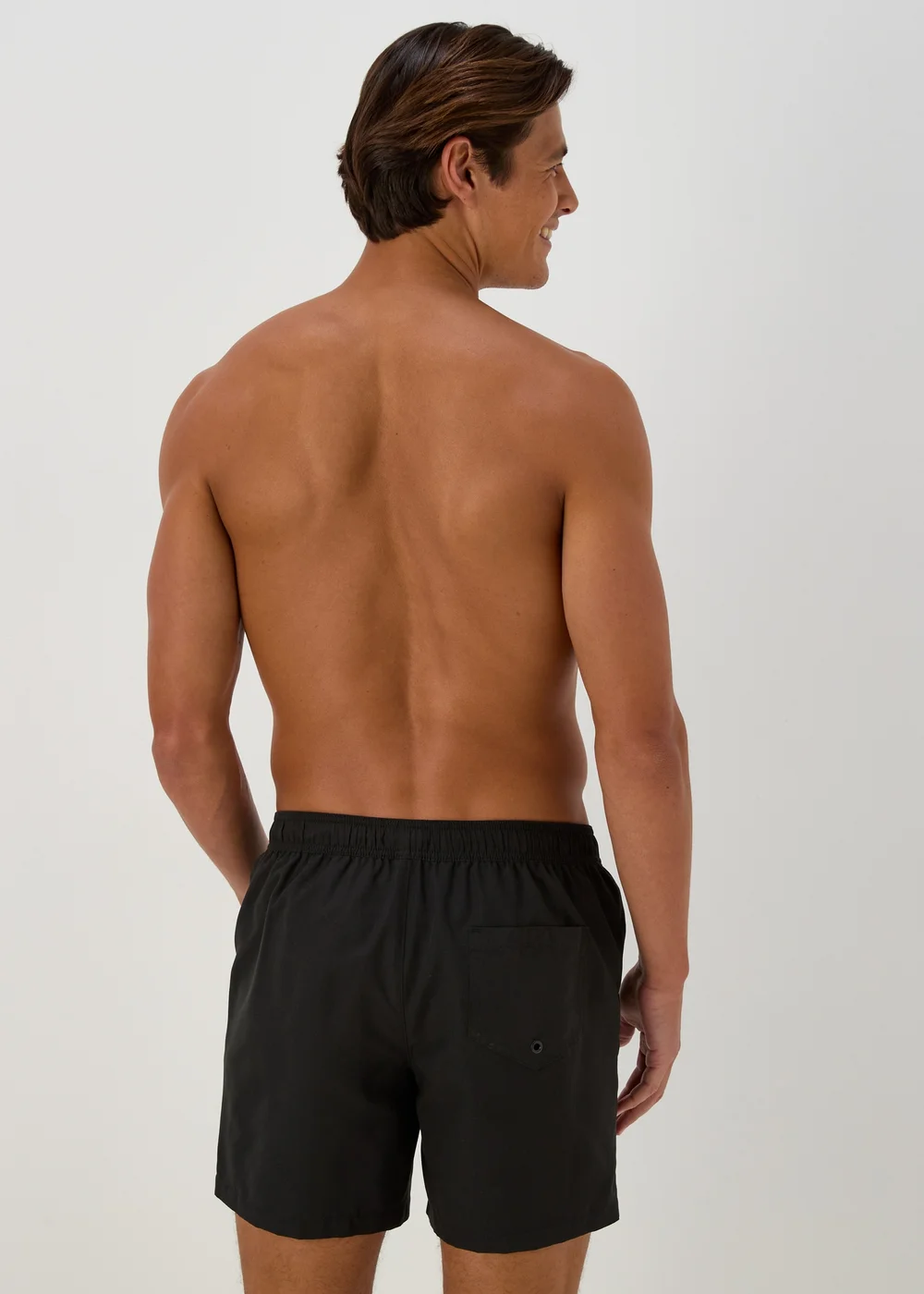 Black Embroidered Swim Shorts - S Image 2