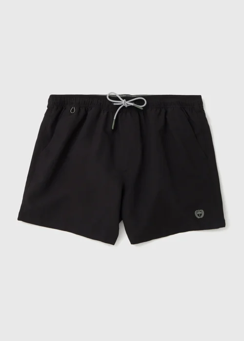 Black Embroidered Swim Shorts - S Image 4