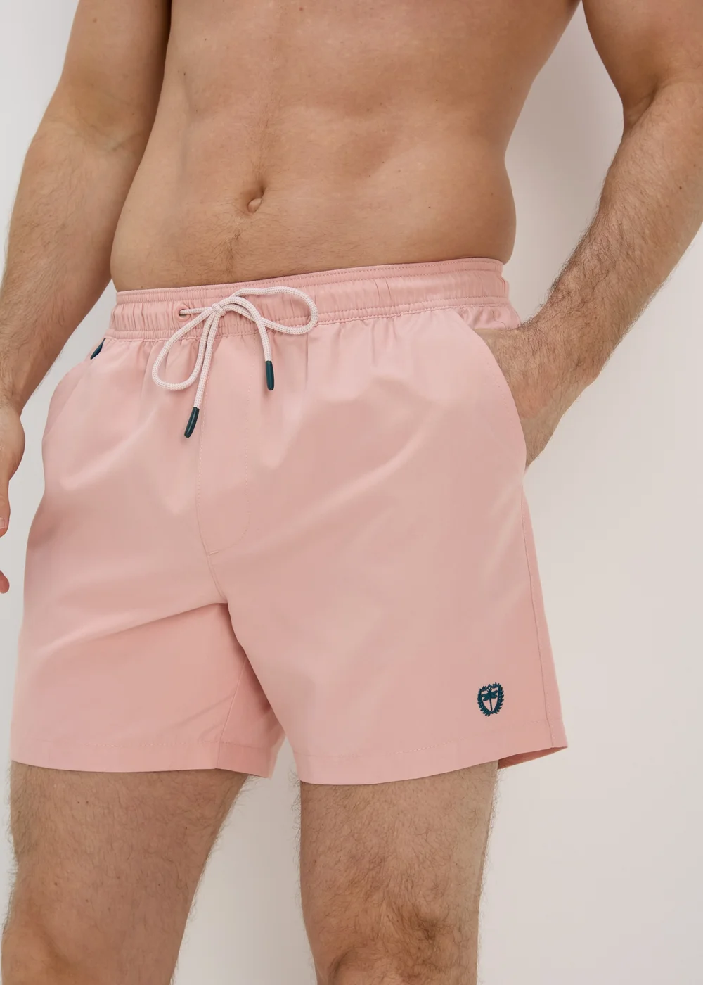 Pink Embroidered Swim Shorts - S Image 3