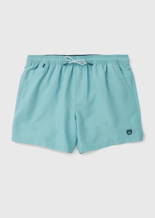 Aqua Embroidered Swim Shorts - Small Image 4