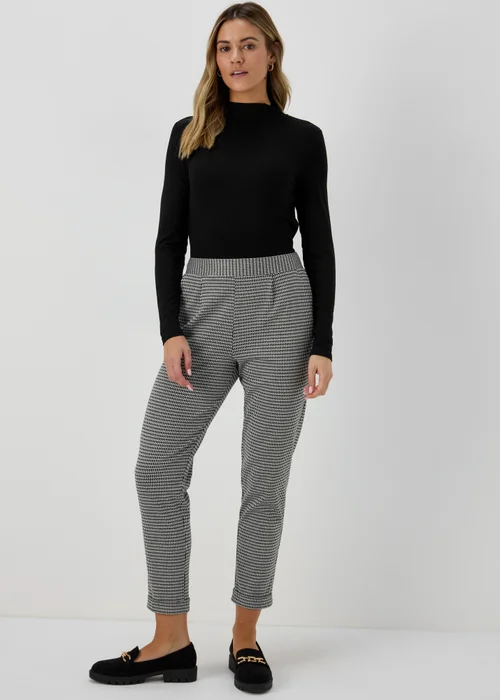Black Anchor Pull On Trousers - 8 Image 4