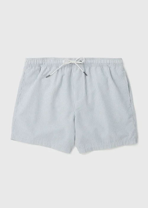 Sage Stripe Seersucker Swim Shorts - S Image 4