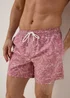 Pink Floral Print Swim Shorts - Small Image 3
