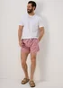 Pink Floral Print Swim Shorts - Small Image 1