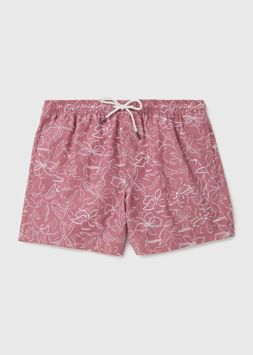 Pink Floral Print Swim Shorts - Small Image 4