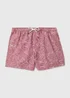 Pink Floral Print Swim Shorts - Small Image 4