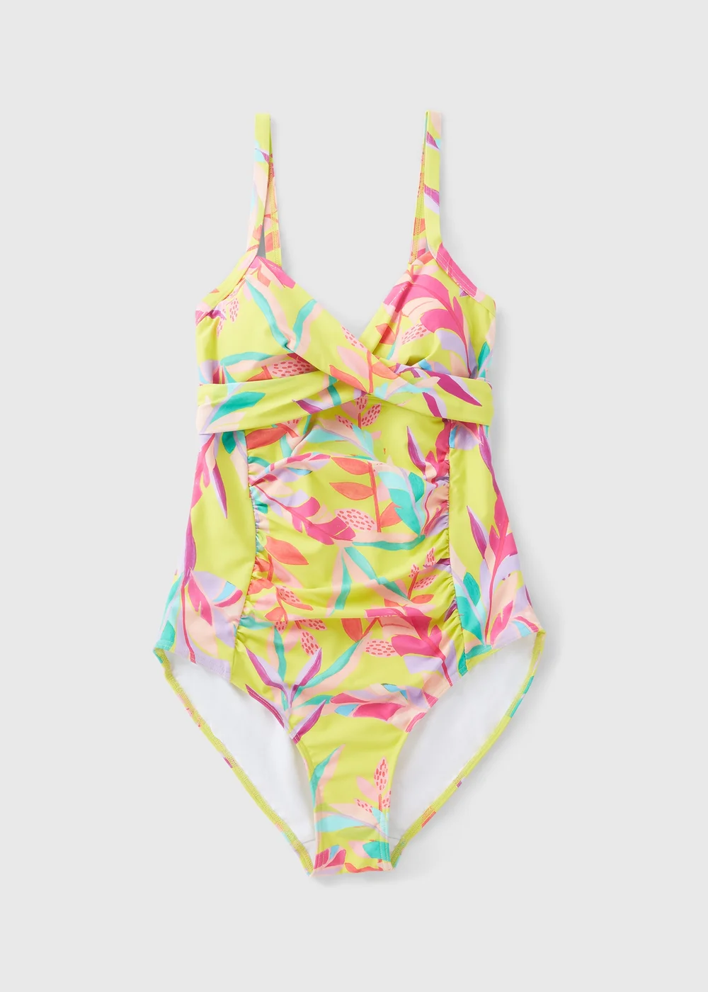 Multicolour Leaf Print Shapewear Swimsuit - 10 Image 4