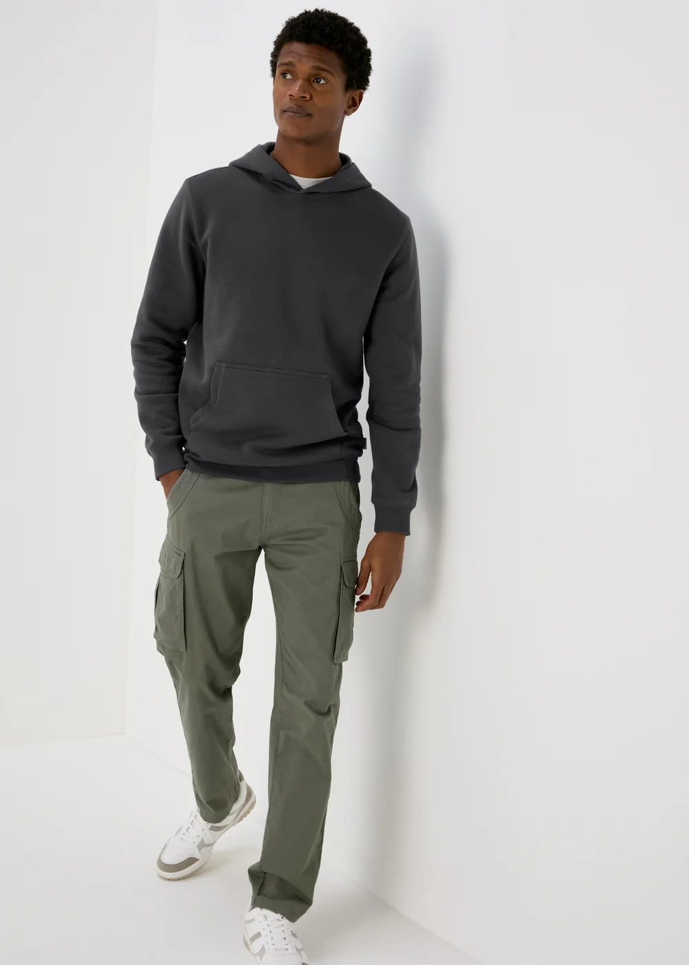 Charcoal Pull On Essential Hoodie - S Image 1