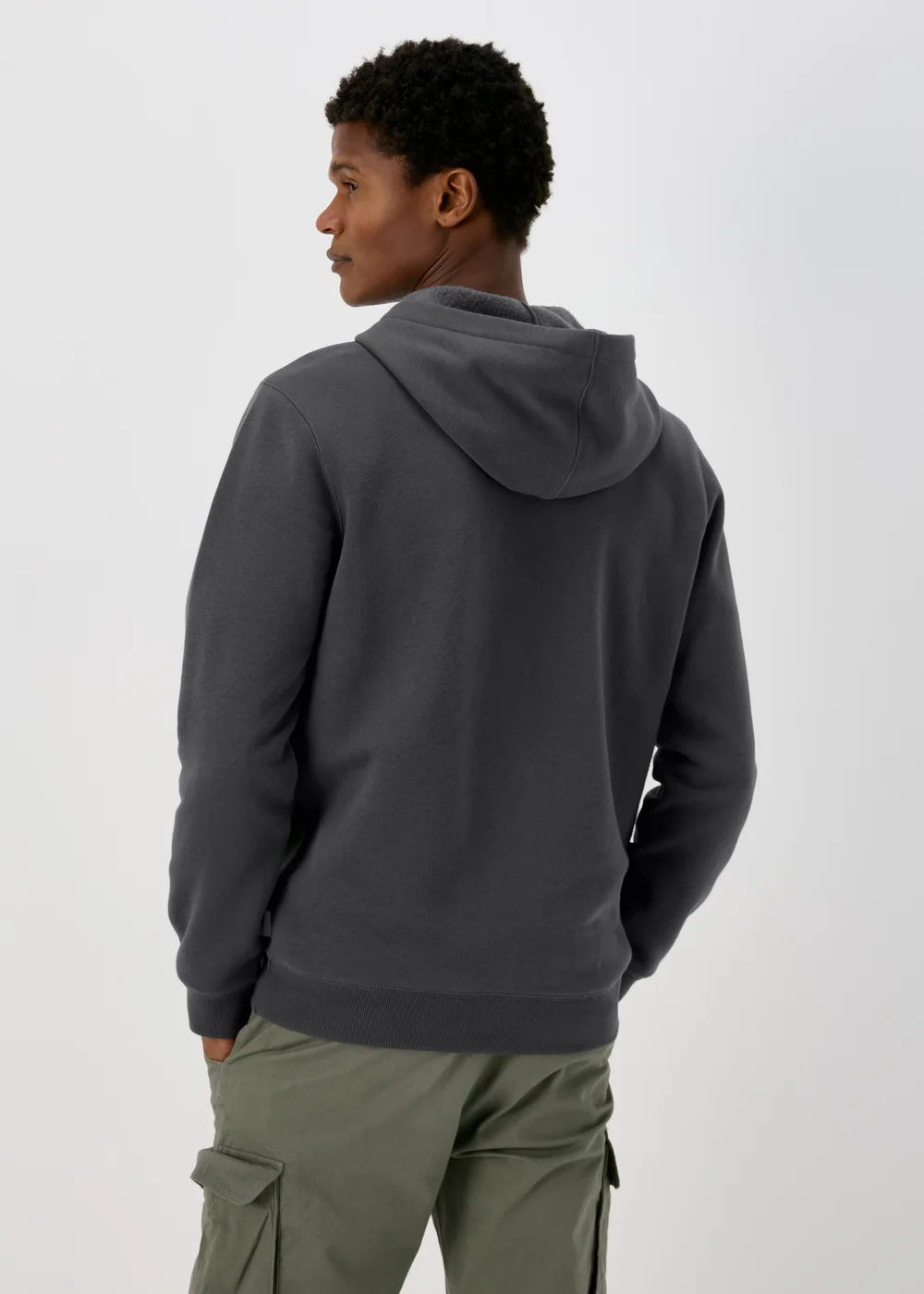 Charcoal Pull On Essential Hoodie - S Image 2