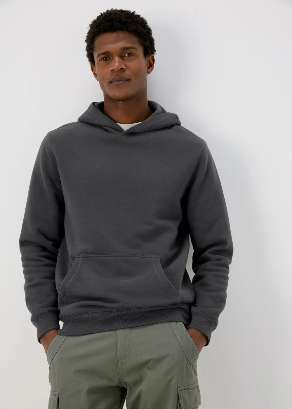 Charcoal Pull On Essential Hoodie - S Image 4