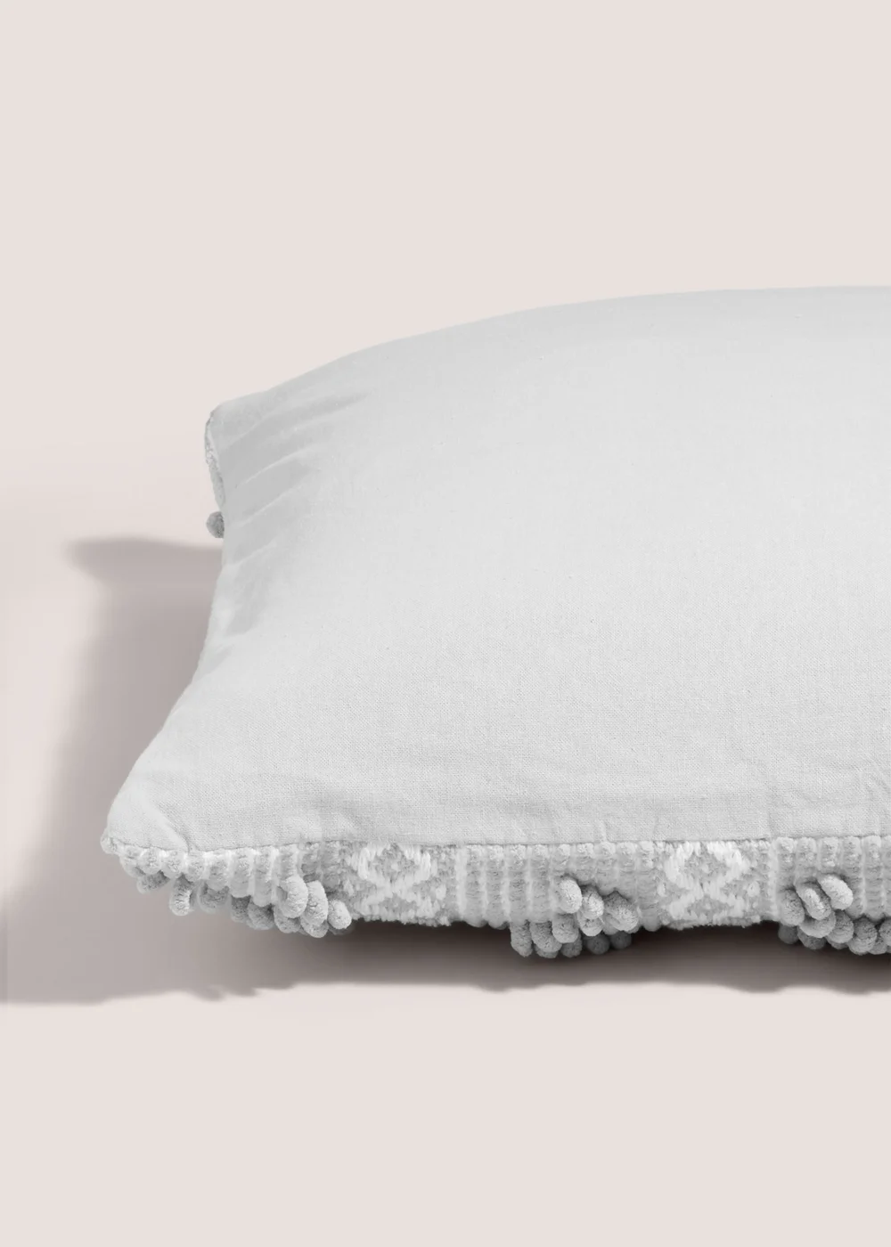 Grey Chenille Bobble XL Cushion (55cm x 55cm) Image 2