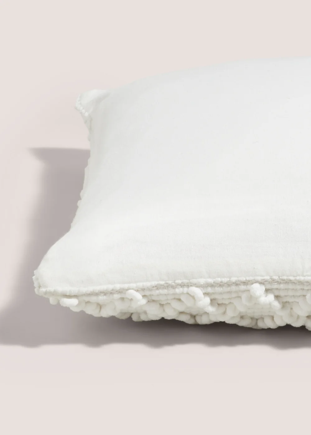 Cream Chenille Bobble XL Cushion (55cm x 55cm) Image 2