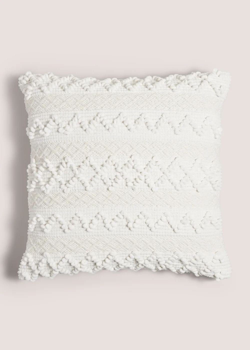 Cream Chenille Bobble XL Cushion (55cm x 55cm) Image 1