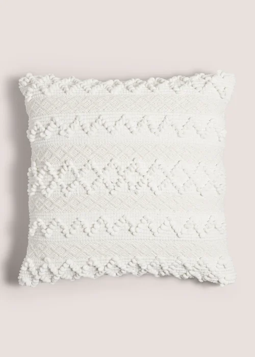 Cream Chenille Bobble XL Cushion (55cm x 55cm) Image 1