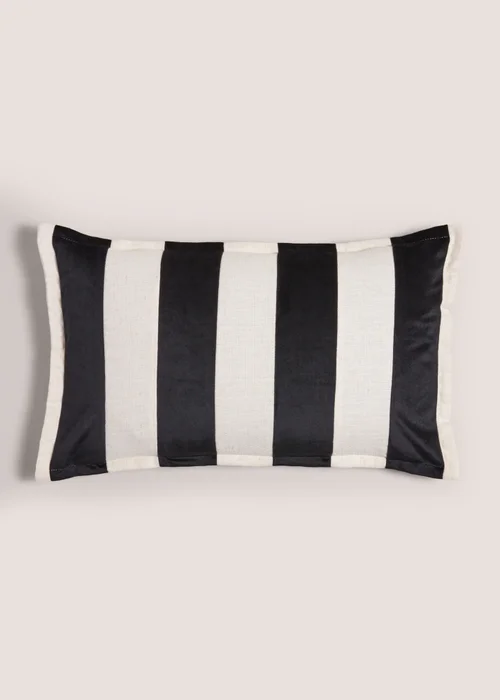 Stripe Velvet Cushion Image 1