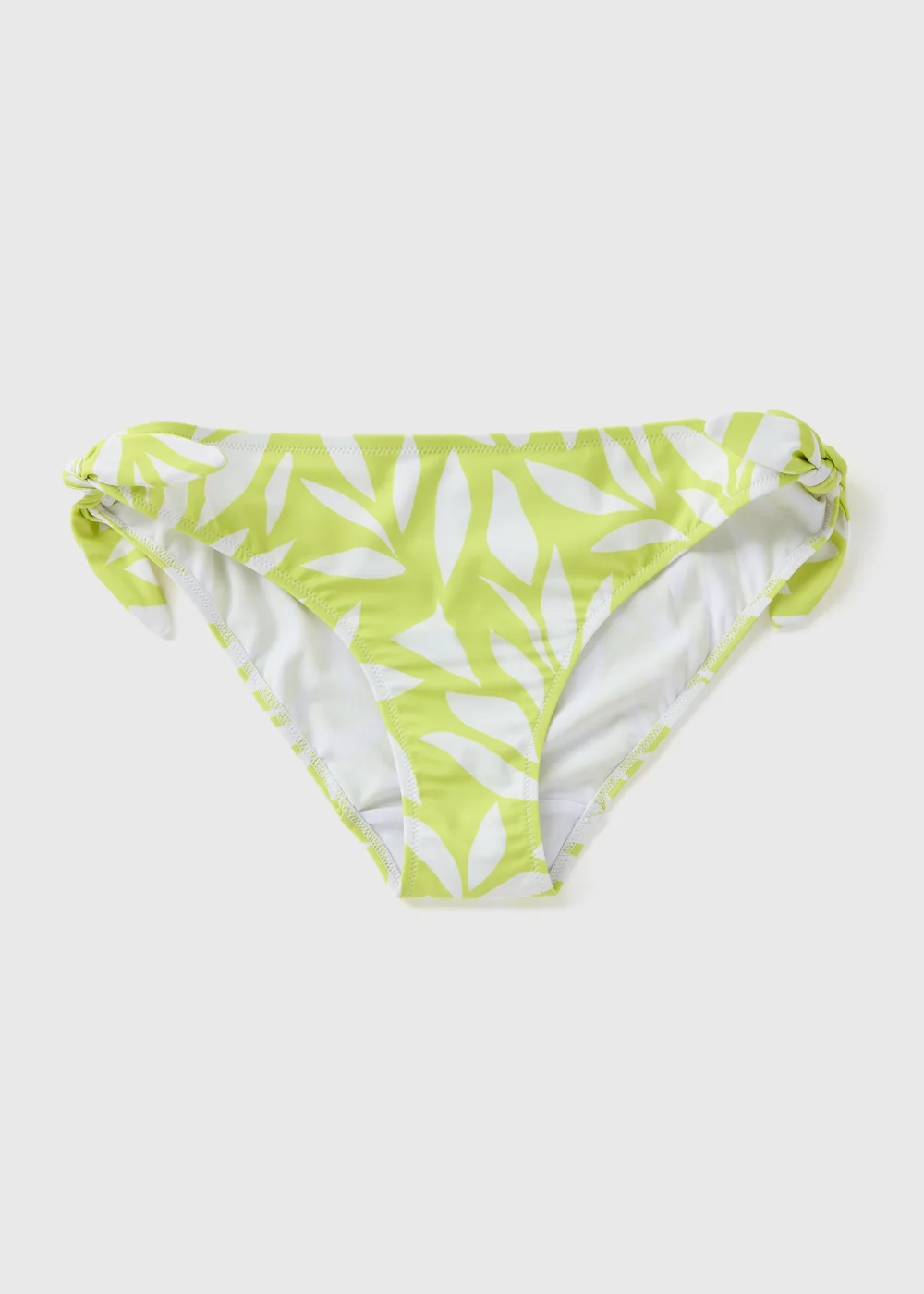 Lime Palm Print Twist Bikini Bottoms - 6 Image 4