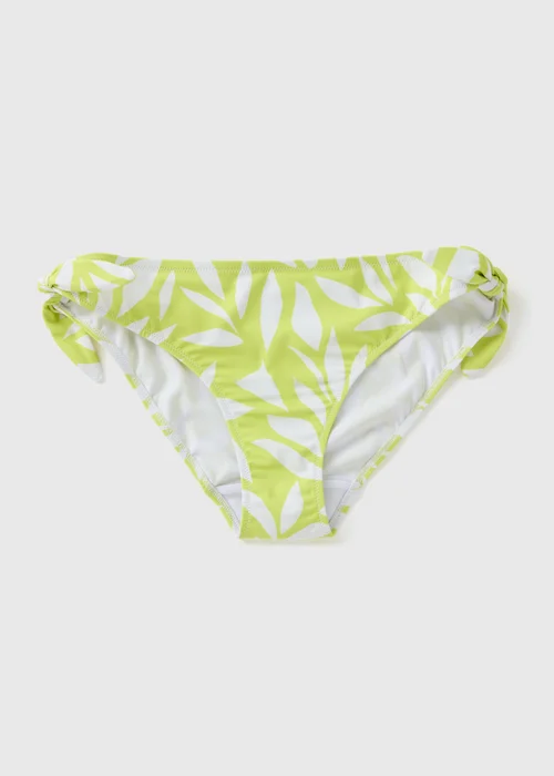Lime Palm Print Twist Bikini Bottoms - 6 Image 4