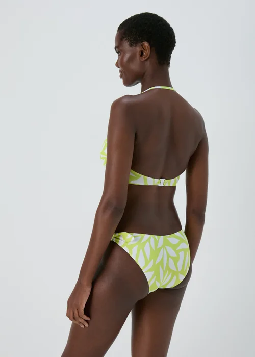 Lime Palm Print Twist Bikini Bottoms - 6 Image 2