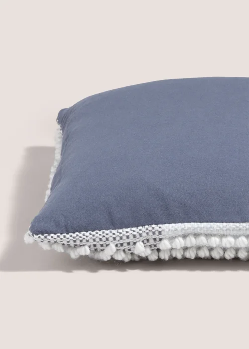 Indigo Bobble Cushion (43cm x 43cm) Image 2